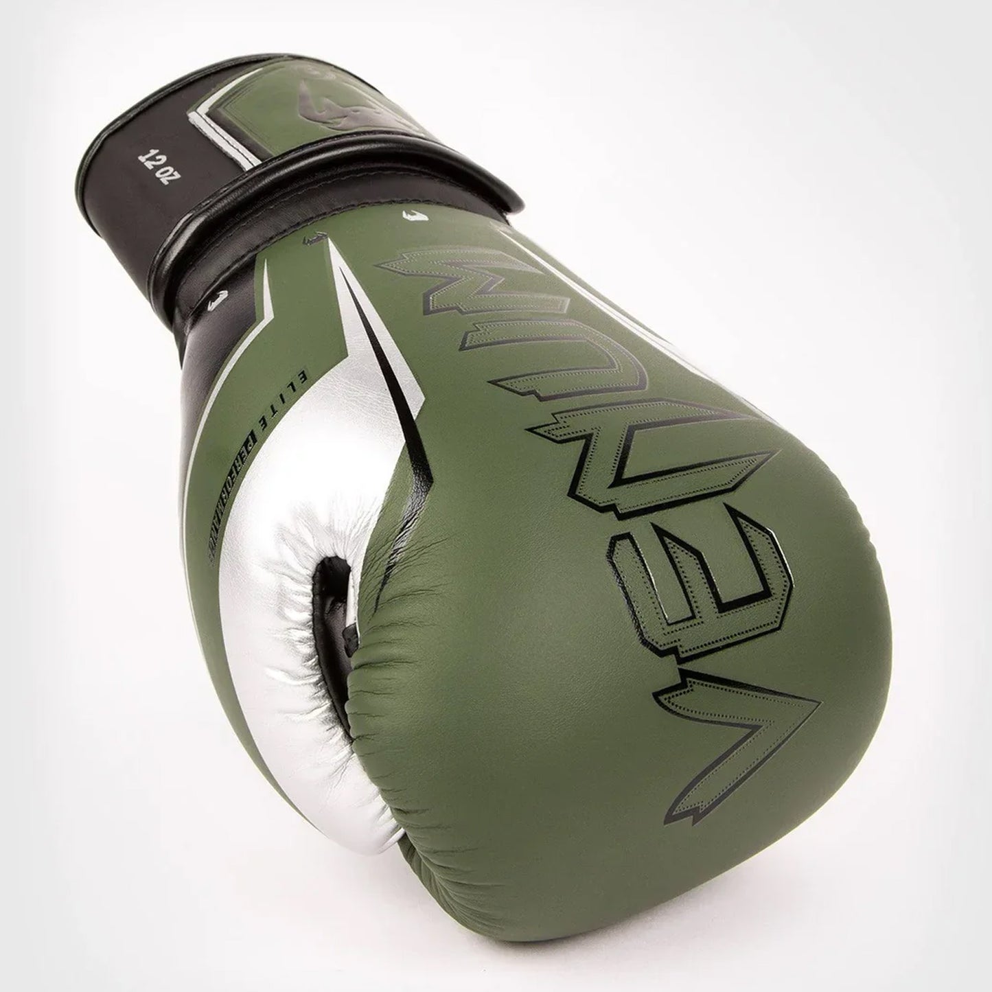 VENUM ELITE EVO KHAKI/SILVER - Boxing Gloves