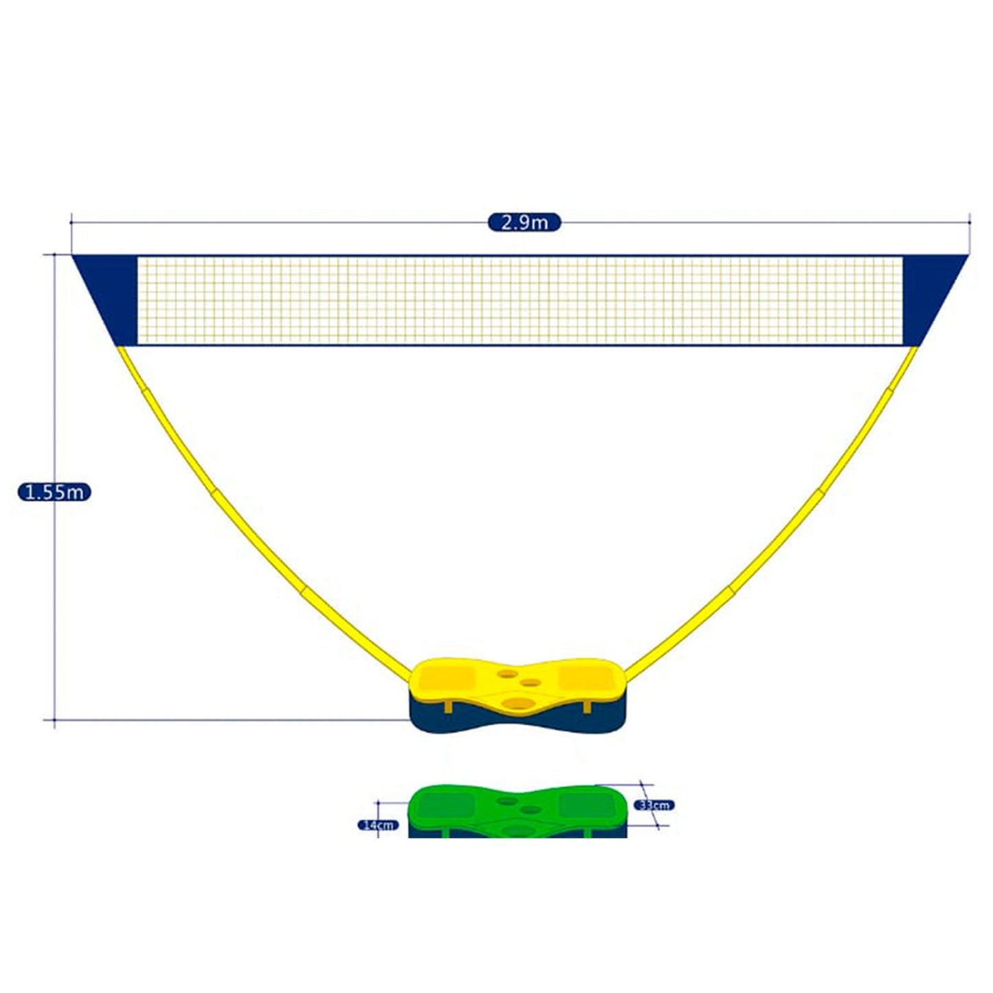 Portable Badminton Net Set