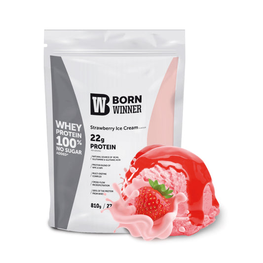 Born Winner Whey protein powder – Strawberry Ice Cream 810g