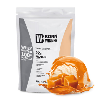 Born Winner Whey protein powder – Toffee Caramel 810g