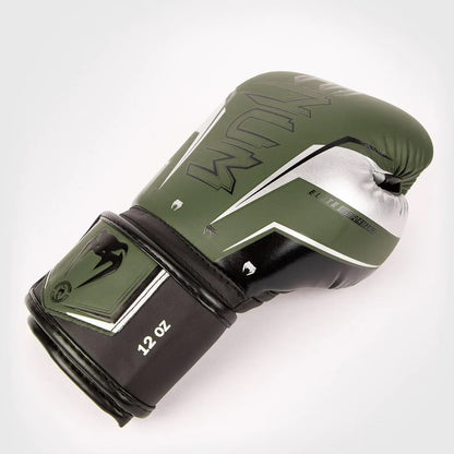 VENUM ELITE EVO KHAKI/SILVER - Boxing Gloves